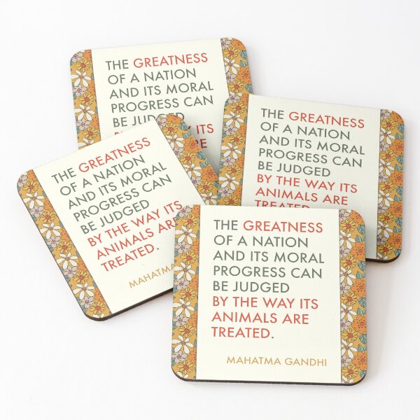 Item preview, Gandhi: Greatness of a Nation = How Animals Are Treated | Queer Eye Inspirational Quotes from Season 6 designed and sold by Maren Frances.