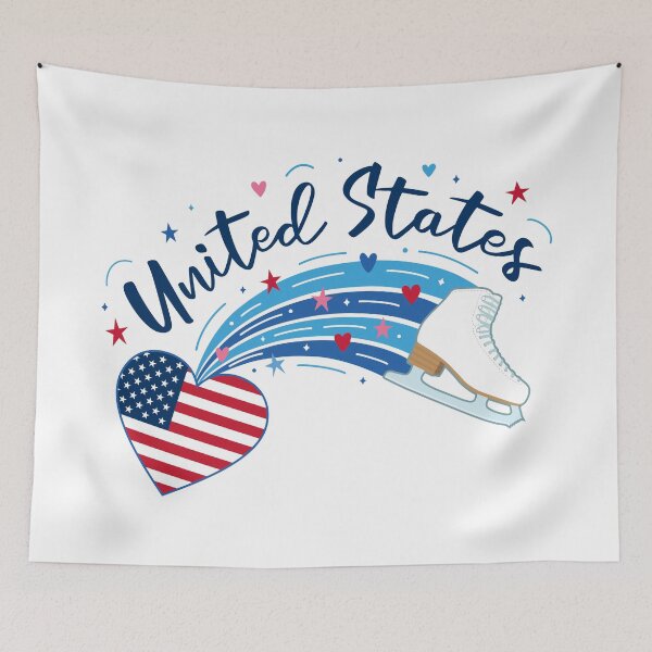 Item preview, Figure Skating USA (White Background) designed and sold by TripleTriple.