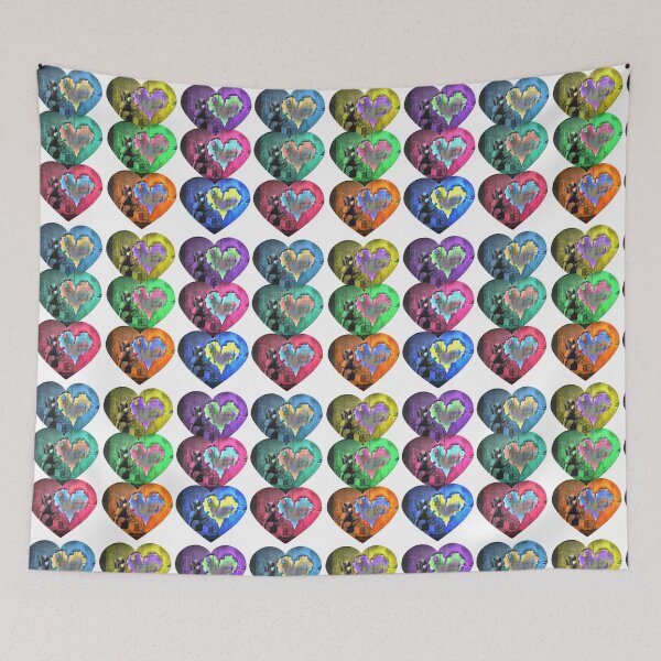 Item preview, The Walled Off Hotel, Banksy, Wall Girl. Love Hearts-Mix Colors.   designed and sold by THE WALLED OFF ARTGALLERY.