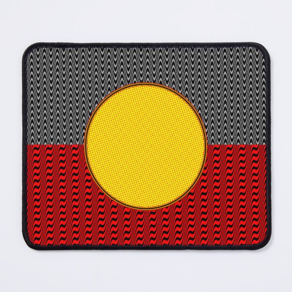 Item preview, AMAZING AUSTRALIAN ABORIGINAL FLAG ART EXPRESSION WITH DOTS AND WAVES-10. designed and sold by Ralek.