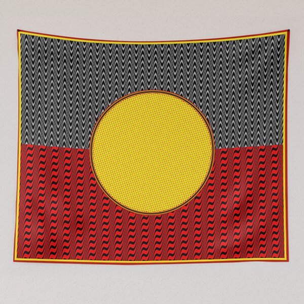 Item preview, AMAZING  AUSTRALIAN ABORIGINAL FLAG  ART EXPRESSION WITH DOTS AND WAVES-10. designed and sold by Ralek.