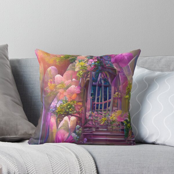 Item preview, Dreamy Stairway with Gate, in Pink and Peach designed and sold by KathyDKeith.