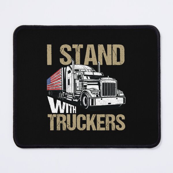 Item preview, I stand with truckers, Distressed Vintage Design For Semi Trucks Lovers designed and sold by trendyshopy.