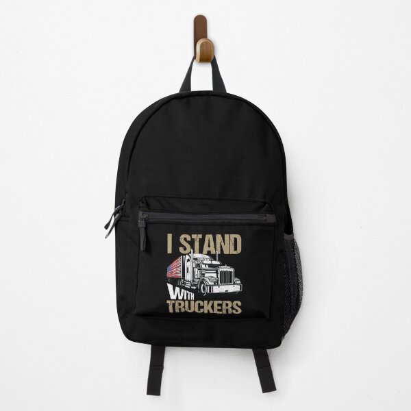 Item preview, I stand with truckers, Distressed Vintage Design For Semi Trucks Lovers designed and sold by trendyshopy.