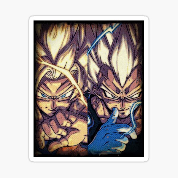 Item preview, Majin Vegeta vs Son Goku Super Saiyan 2 designed and sold by PGasbarroneArt.