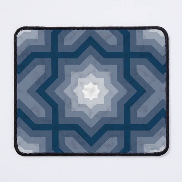 Item preview, Shades of Prussian Blue Marble Star designed and sold by PatternSalad.