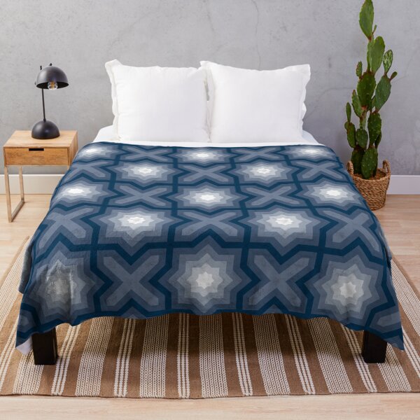 Item preview, Shades of Prussian Blue Marble Star designed and sold by PatternSalad.