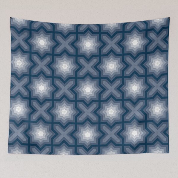 Item preview, Shades of Prussian Blue Marble Star designed and sold by PatternSalad.