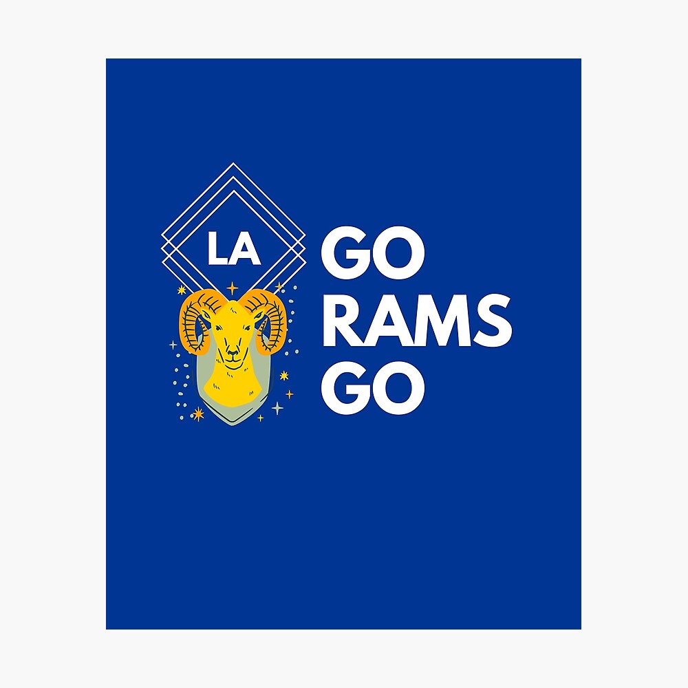 GO RAMS GO Helmet and Team Colors Los Angeles Rams Sticker for Sale by  LAKERSIN5