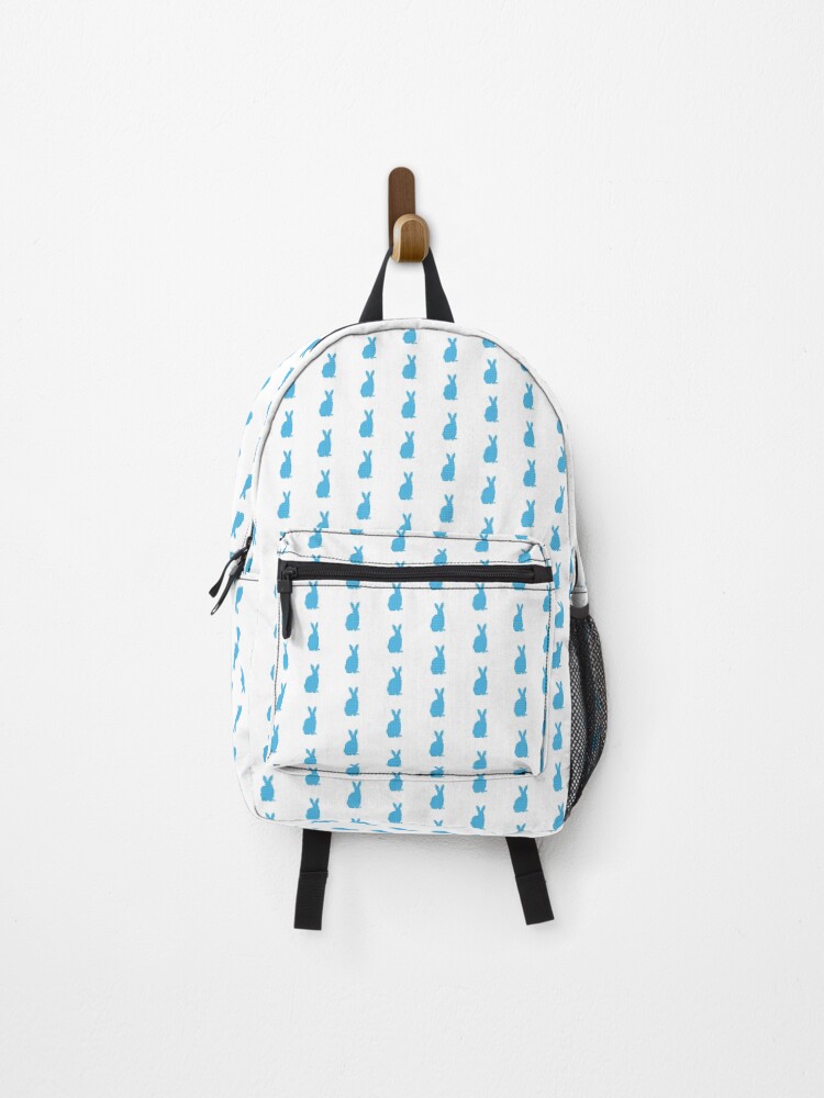 Thumbnail 1 of 3, Backpack, Blue Gingham Rabbit designed and sold by Adidit.