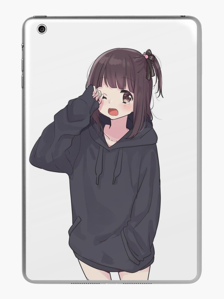 Anime girl discount in black hoodie