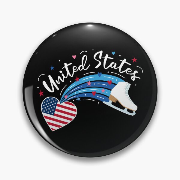 Item preview, Figure Skating USA (Black Background) designed and sold by TripleTriple.