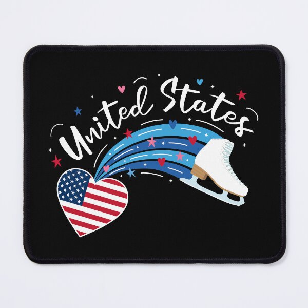 Item preview, Figure Skating USA (Black Background) designed and sold by TripleTriple.