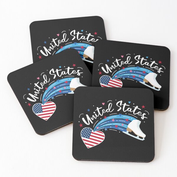 Item preview, Figure Skating USA (Black Background) designed and sold by TripleTriple.