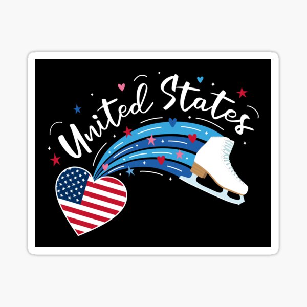 Item preview, Figure Skating USA (Black Background) designed and sold by TripleTriple.