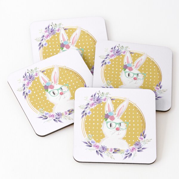 Item preview, Easter Bunny With Glasses And Flowers  designed and sold by Designs By YL.