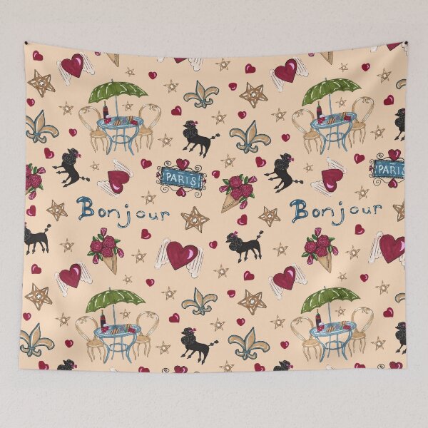 Item preview, Bonjour Paris! on Crème designed and sold by MarcyBrennanArt.