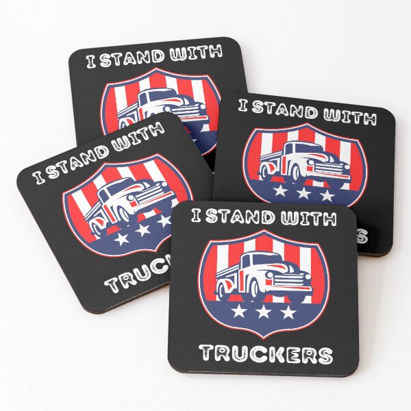 Item preview, I stand with truckers, Vintage, retro design for truckers designed and sold by trendyshopy.