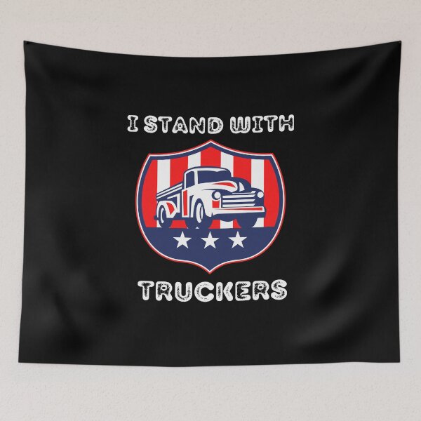 Item preview, I stand with truckers, Vintage, retro design for truckers designed and sold by trendyshopy.