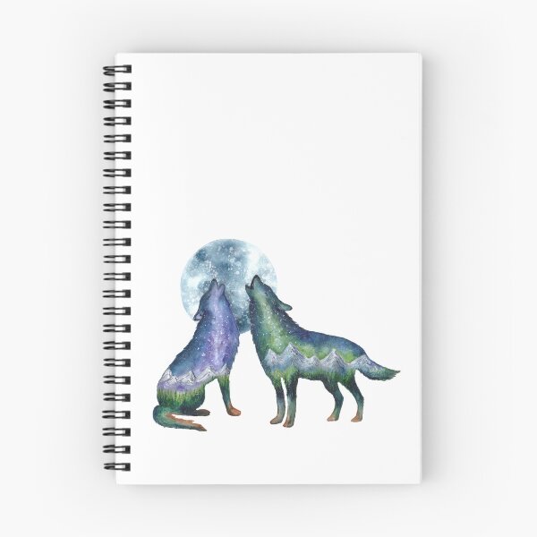 Item preview, Watercolour Galaxy Wolf Couple With Moon designed and sold by Roy & Tiffany.