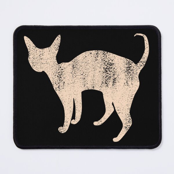 Item preview, Devon Rex Cat silhouette in Cream designed and sold by Tanya Mihe.