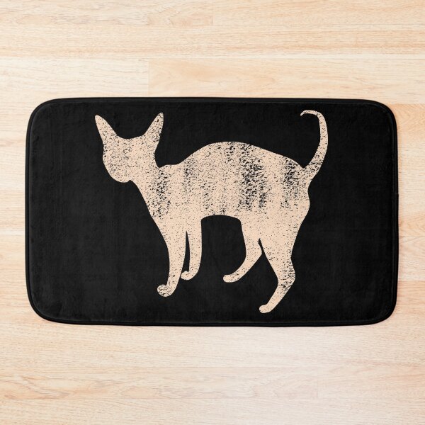 Item preview, Devon Rex Cat  silhouette in Cream designed and sold by Tanya Mihe.