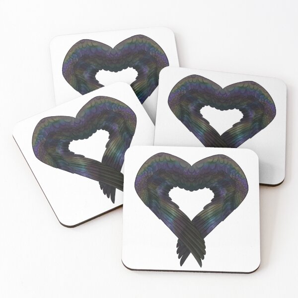Item preview, Heart-shaped Angel Wings, Black Rainbow designed and sold by lassusconfusa.