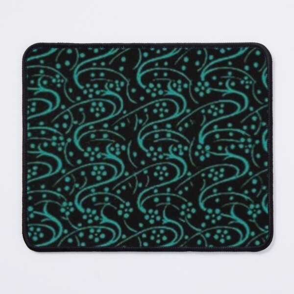 Item preview, Vintage Swirl Floral Turquoise and Black designed and sold by SaraValor.