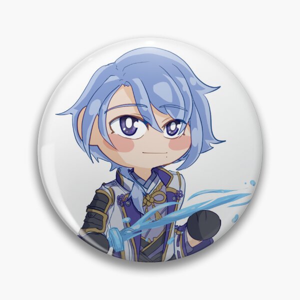 Item preview, Ayato Kamisato Chibi Genshin Impact designed and sold by pkmtrainerBenny.