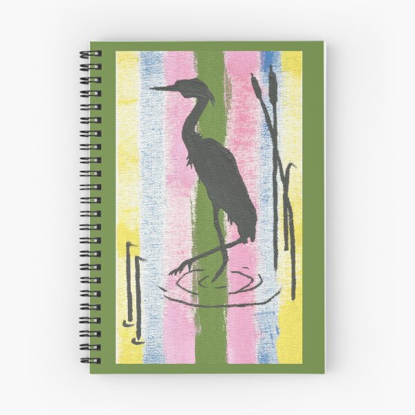 Item preview, Colourful Acrylic Painting Of A Great Blue Heron Bird designed and sold by H3designs.