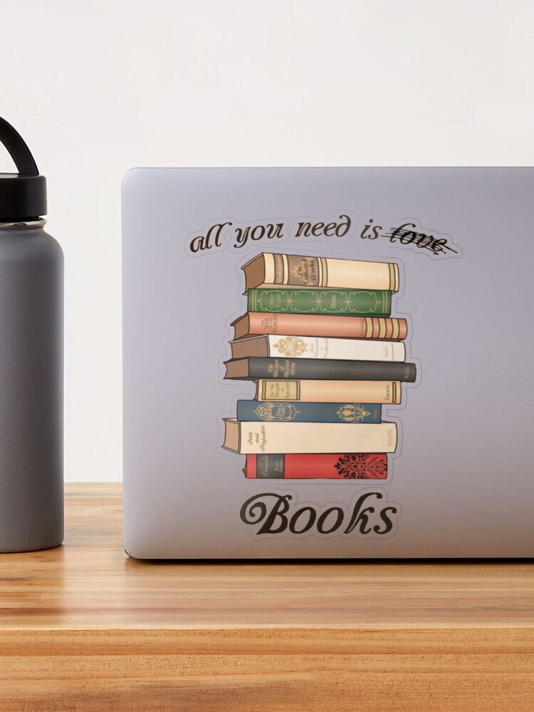 Pile of Books Design Sticker for Sale by Lizzamour