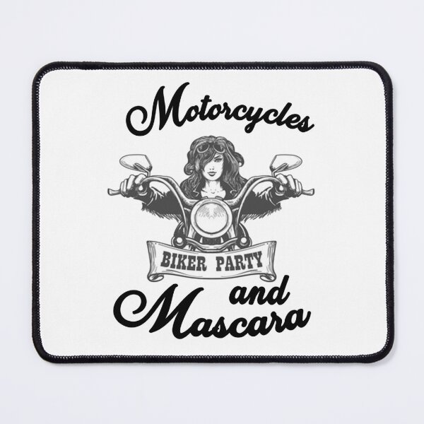 Item preview, bikergirl Motorcycles And Mascara Biking gift for riders Moto Cross Motorcross Motorcycles Funny sarcastic Rude Offensive saying, boyfriend girlfriend  designed and sold by joygift369.
