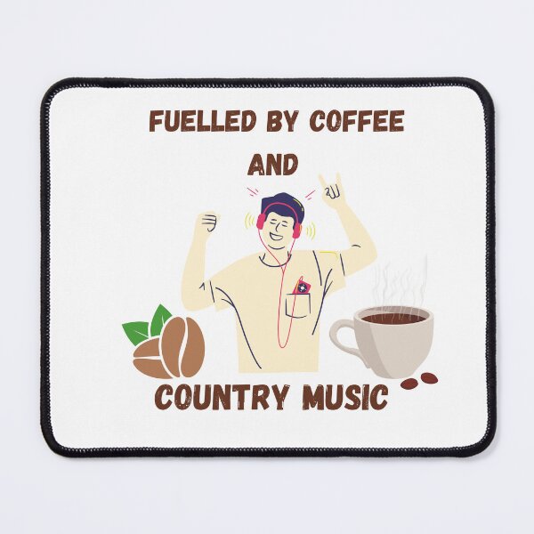 Item preview, fuelled by coffee and country music, Cool Coffee and Music vintage design, coffee lovers gift Classic T-Shirt designed and sold by Dragsma ⭐⭐⭐⭐⭐.