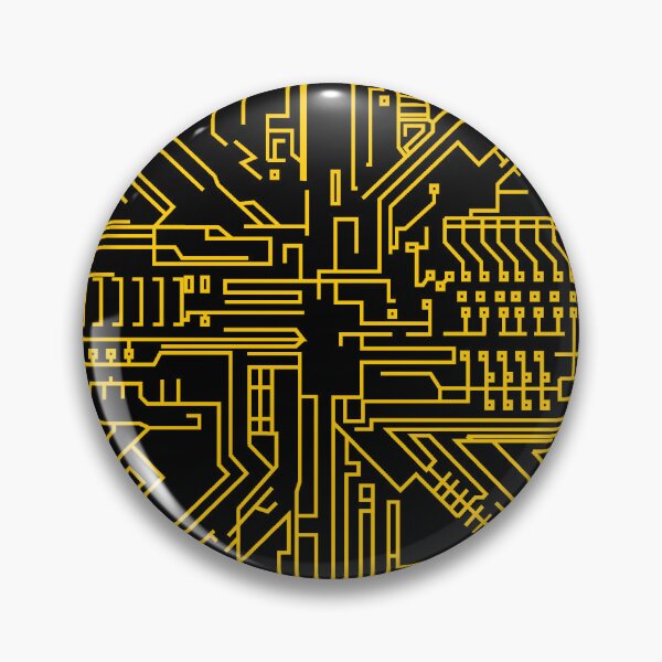 Item preview, Integrated Circuit Design 1 Yellow on Black designed and sold by PK-inK.