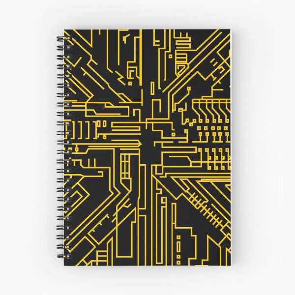 Item preview, Integrated Circuit Design 1 Yellow on Black designed and sold by PK-inK.