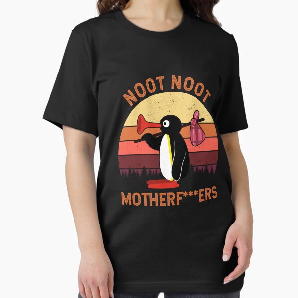 Vista previa del artículo con la obra «Noot Noot Pingu, hijo de puta», diseñado y vendido por seanassw.