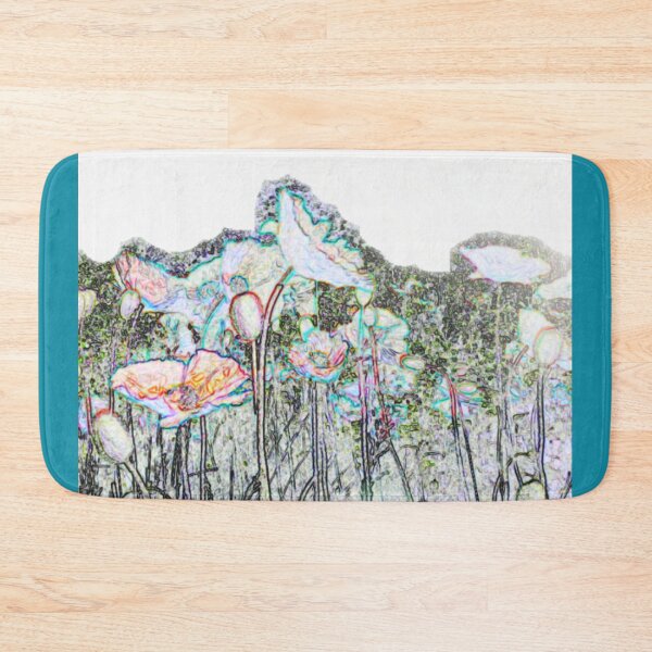 Item preview, Poppies Flowers Field--Pastel Rainbow Dreamy Photo  designed and sold by GladBlackLamb.