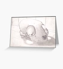Cat Skull Sketch Greeting Card