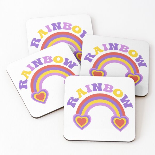Item preview, Rainbows typography slogan for t shirt printing, tee graphic design. Hippie clockwork text for your design. Vector illustration designed and sold by Lucia-Fox.