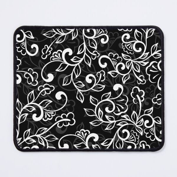Item preview, Black and white Swirly Floral Pattern - Ornament designed and sold by NawalMagdy.
