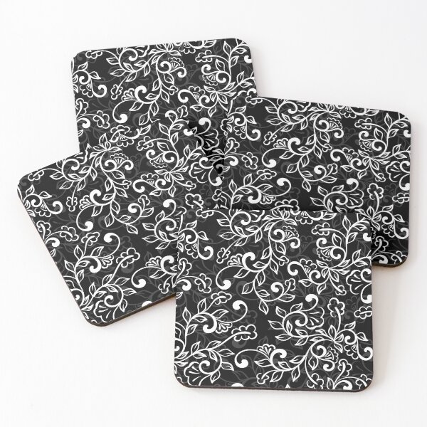 Item preview, Black and white Swirly Floral Pattern - Ornament  designed and sold by NawalMagdy.