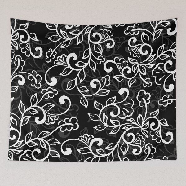 Item preview, Black and white Swirly Floral Pattern - Ornament  designed and sold by NawalMagdy.