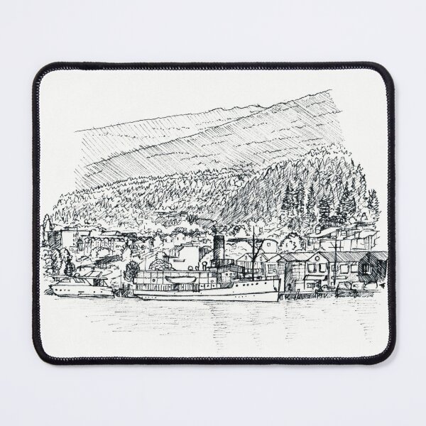 Item preview, Queenstown harbour sketch designed and sold by Tom Napper Design.