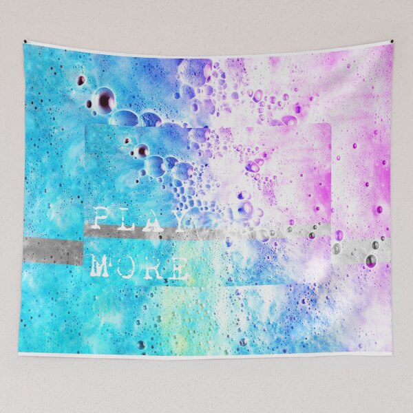 Item preview, PLAY MORE - relax, let go, slow down - GO PLAY - Be spontaneous, be curious HAVE FUN beach bubbles designed and sold by originalsusie.