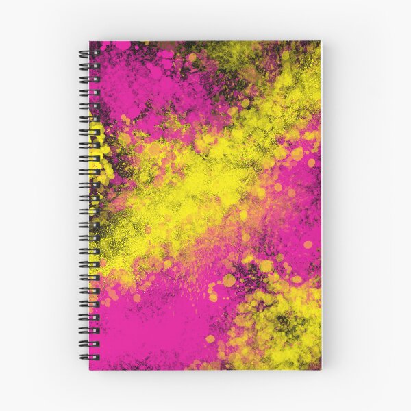 Item preview, Yellow Pink Splatter Spray Paint on Black designed and sold by that5280lady.
