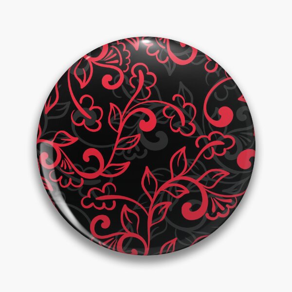 Item preview, Black and Red Swirly Floral Pattern - Ornament  designed and sold by NawalMagdy.