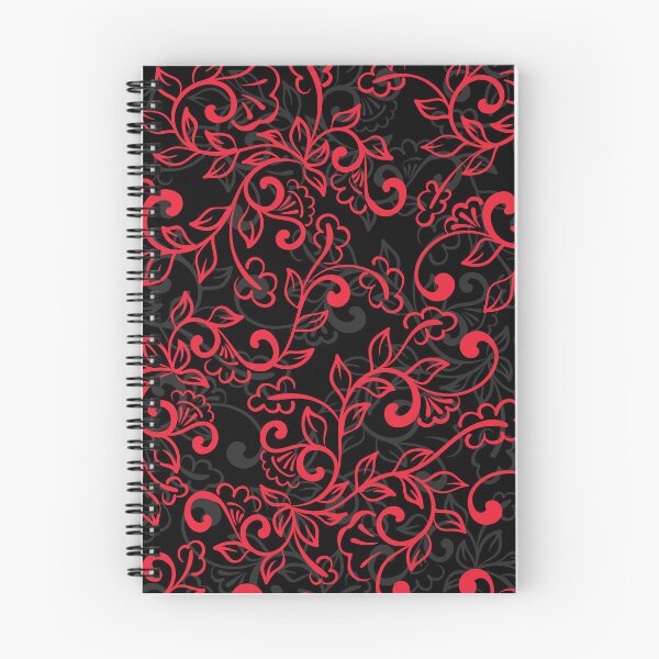 Item preview, Black and Red Swirly Floral Pattern - Ornament  designed and sold by NawalMagdy.