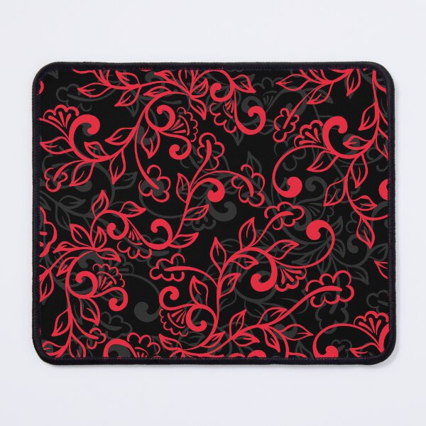 Item preview, Black and Red Swirly Floral Pattern - Ornament designed and sold by NawalMagdy.