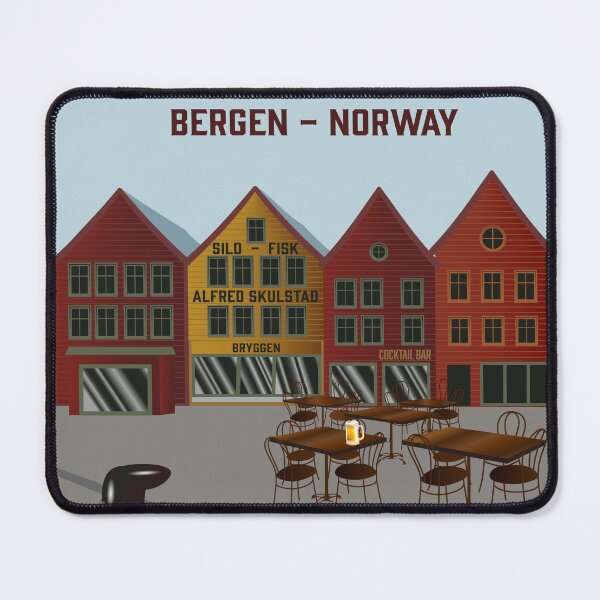 Item preview, Bryggen in Bergen Norway designed and sold by leewarddesign.