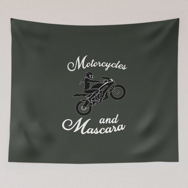 Item preview, gift bikergirl Motorcycles And Mascara Biking gift for riders Moto Cross Motorcross Motorcycles Funny sarcastic Rude Offensive saying, boyfriend girlfriend  designed and sold by joygift369.